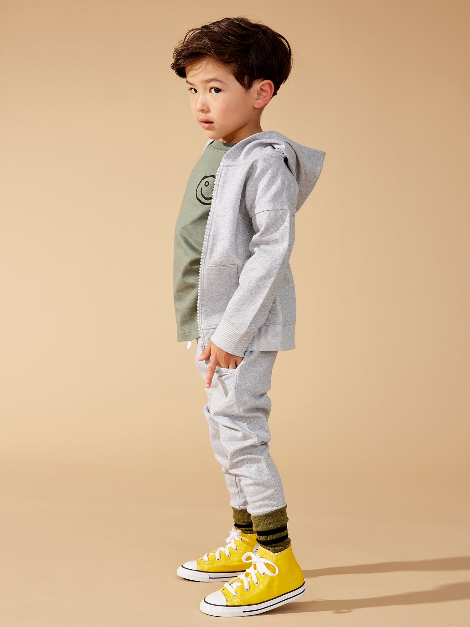 Little Star Organic Toddler Unisex 2 Pc Long Sleeve Hoodie and Jogger Pants Set, Size 12M-5T