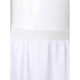 thumbnail image 5 of YONGHS Girl's Ballet Wrap Skirts Basic Circular Chiffon Dance Pull-On Skirt Ballerina Gymnastic Dancewear White 1-6, 5 of 7