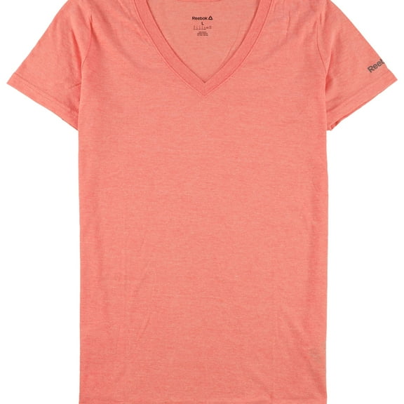 Reebok Womens Solid Basic T-Shirt, Orange, Medium