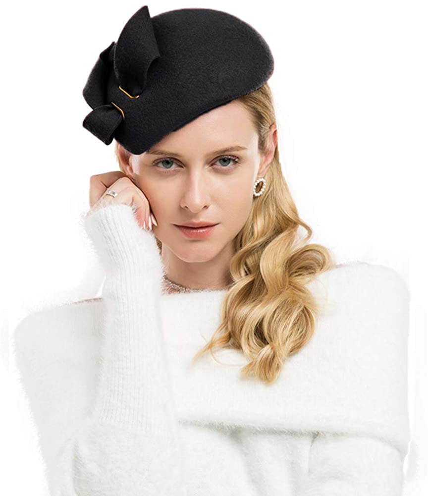 Women Wool Derby Hat for Women Pillbox 