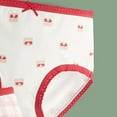 thumbnail image 4 of WUANDIXFA Girls No Show Panties Girls Cotton Bikini Panties For Teens Hipster Briefs Toddler Underwear Comfortable Multipacks Pack of 4 Red,3-4 Years, 4 of 5