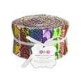 thumbnail image 4 of Soimoi 40Pcs African Floral Print Precut Fabrics Strips Roll Up 2.5x42inches Cotton Jelly Rolls for Quilting, 4 of 8