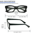 thumbnail image 2 of REAVEE 3 Pack Oversized Square Reading Glasses Oprah Style for Women, Blue Light Blocking Large Frame Computer Readers Spring Hinge +3.5, 2 of 4