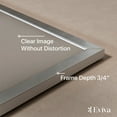 thumbnail image 4 of Eviva Sax 60" Brushed Metal Frame Bathroom Wall Mirror, 4 of 7