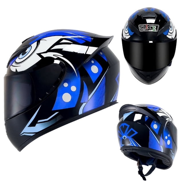 Casco de motocicleta para hombre y mujer, casco de motocicleta con personalidad universal Four Seasons Knight, casco integral de motocicleta con Bluetooth