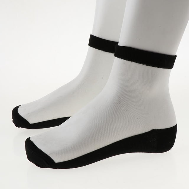 Calcetines cortos ultrafinos de encaje Colco Blanco