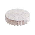thumbnail image 2 of Homekingdee Round Lace Tablecloth - 72.83 Inch Embroidered Sheer Table Cover with Non-Slip Device for Home, Restaurant and Cafe Use, 2 of 6
