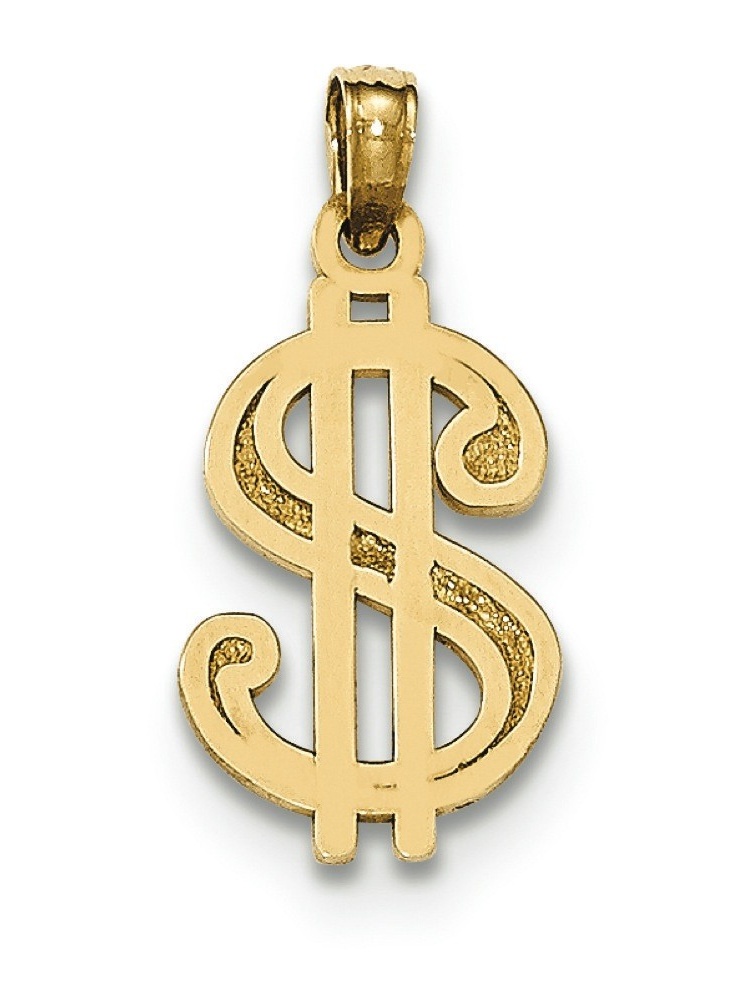 dollar pendant gold