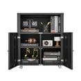 thumbnail image 4 of Garvee Heavy Duty Metal Printer Cabinet – Office Filing Storage Unit with 2 Doors – Under Desk File Organizer for Home Office – Black, 4 of 7