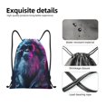 thumbnail image 4 of Disketp Hip-Hop Glasses Gorilla Drawstring Backpack Drawstring Gym Bags Draw String Bags for Sports, Gym, Travel, Swimming, Beach-Medium, 4 of 6