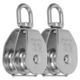 thumbnail image 1 of 2 bloques de poleas para gimnasio, accesorios para poleas de cable, sistema de poleas, accesorio de cuerda de cable de doble rueda, poleas dobles para elevación, 1 of 8