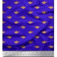 thumbnail image 1 of Soimoi Blue Rayon Fabric Bird & Dots Decor Fabric Printed Yard 42 Inch Wide, 1 of 3