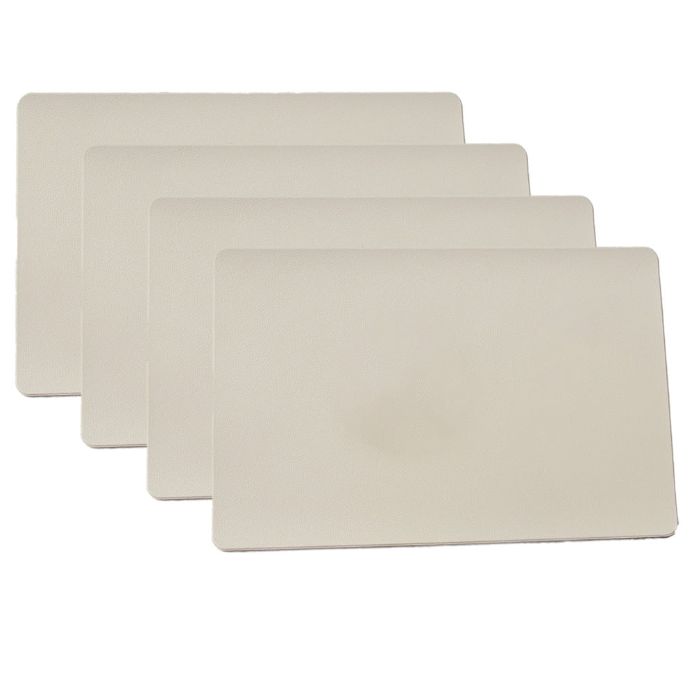 Leather Placemats, Table Mats, Set of 4, Easy to Clean for Kitchen