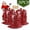 Red, variant on Christmas Large Plastic Bag Jumbo Gift Bag Santa Claus Gift Bag with Rope for Christmas Party Gifts & Supplies Red Black Buffalo Plaid 3Pcs