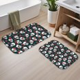 thumbnail image 2 of Skull and Flower Gothic Pattern Bath Mat Set Of 2,Non-Slip Rug for Bathroom,Kitchen,Bedroom,Entrance, 30x17 and 23.5x15.7 Inches, 2 of 5