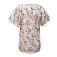 thumbnail image 5 of Ruyang Women's Summer Tops Women's V Neck Printed Short Sleeved Loose Casual Pullover Shirts For Women Womens Long Sleeve T Shirts Pack, 5 of 6