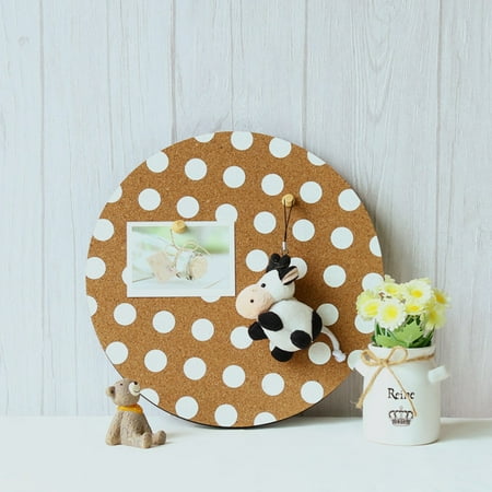 Fabric Pin Boards - Kinnet EVA Pin Cork Bulletin Board Decorative Photo Wall Wood Board for Home Office School DIY Cork Board Round-Spots 1pcs/ Pack