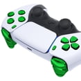 thumbnail image 3 of eXtremeRate Replacement D-pad R1 L1 R2 L2 Triggers Share Options Face Buttons, Chrome Green Full Set Buttons for ps5 Controller BDM-030/040, 3 of 10