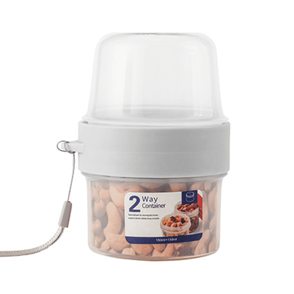 Breakfast On The Go Cups,Yogurt Portable Cups Large Capacity Sealed Double  Layer Food Container With Cereal Oatmeal or Fruit Container