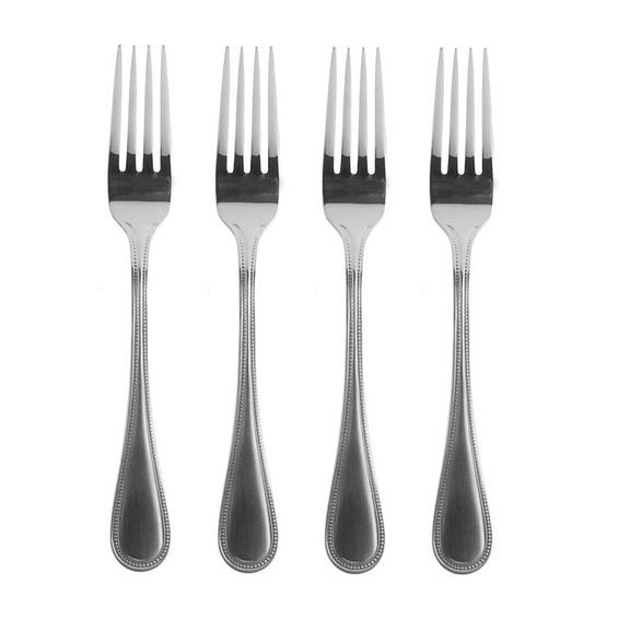 Towle Beaded Antique 18/10 Stainless Steel 8" Dinner Fork (Set of Four)