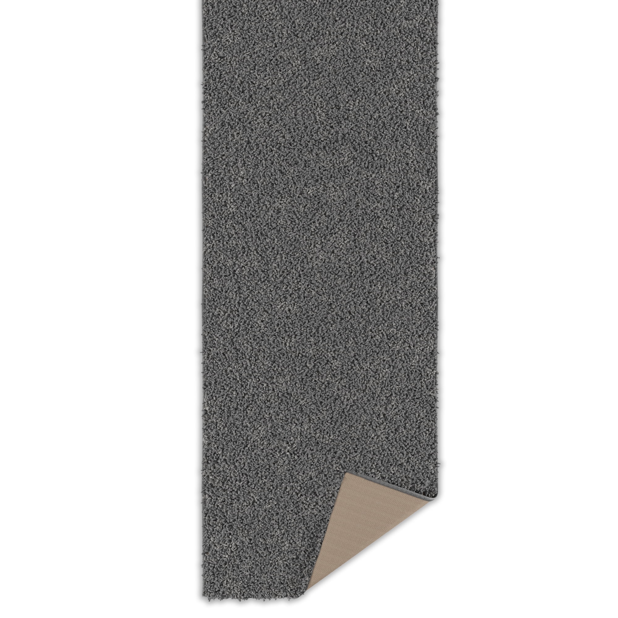Ottomanson Oversized Shag Rug 7'10" x 21' – Plush Non-Slip Carpet for Living Room, Large Spaces, Gray
