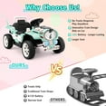 thumbnail image 6 of Farmdex 24 Volt Ride on Toys, Ride On Train Car for Toddlers with Parent Remote Control, Electric Car for Kids Aged 2-6, Spring Suspension, MP3, LED Lights, Bluetooth, Green, 6 of 10