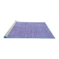 thumbnail image 2 of Ahgly Company Machine Washable Indoor Round Abstract Blue Modern Area Rugs, 6' Round, 2 of 4