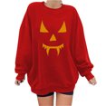 thumbnail image 1 of Nouveaux Hauts pour Femmes 2023 Mode Imprimé Col Rond Pull Manches Longues Blouse Confortable Chandail en Molleton Coupe Décontractée Surdimensionné pour Femmes, 1 of 3
