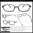 thumbnail image 2 of Narrow Oval Thin Plastic Urban Chic Blue Light Filter Computer Glasses [Slate], 2 of 7