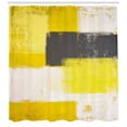 thumbnail image 3 of Ambesonne Abstract Shower Curtain, Grunge Brushstrokes, 69"Wx84"L, Grey Yellow, 3 of 3