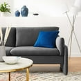 thumbnail image 5 of Sofa, Velvet, Dark Grey Gray, Modern Contemporary Urban Design, Living Lounge Room Hotel Lobby Hospitality, 5 of 9