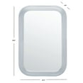 thumbnail image 3 of SAFAVIEH Ahna 24 in. x 36 in. Solid Framed Mirror, Silver, 3 of 5