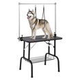 thumbnail image 1 of QinaQin Mesa profesional para grooming de perro de 36 o 46 pulgadas, con brazos ajustables, charola de malla y capacidad estática de 330 lb para mascotas pequeñas o grandes, 1 of 8