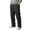 Black, variant on Men's Leisure Straight Leg Zipper Jogging Trousers, Casual Running Pants for Gym, Outdoor and Street Style,Black,L