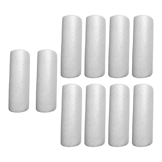 10 círculos de espuma para manualidades, recuerdos de fiesta y tubos de espuma lisos para pasteles caseros. 11x4 cm