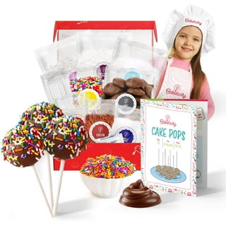Cake Pop Kit, Including 100 Cake Pop Sticks and Wrappers, 100 Twist Ties, 1 Cake Pop Scooper and Decorating Pen, Cake Pops Making Tools for Lollipop
