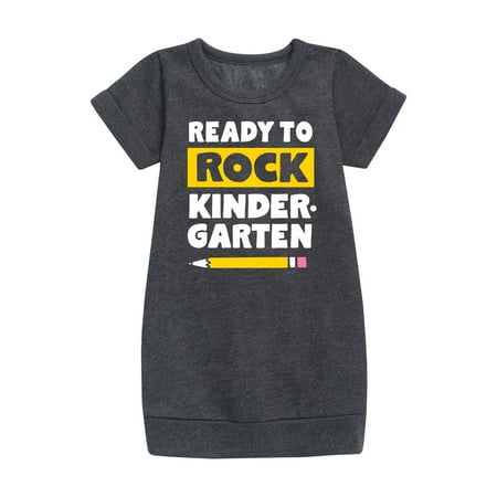 

Instant Message - Ready To Rock Kindergarten - Toddler And Youth Girls Fleece Dress