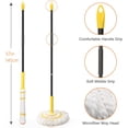 thumbnail image 3 of Self-Wringing Microfiber Twist Mop with Extra Refill, 57" Long Handle Floor Mop for Hardwood and Tile Cleaning, Easy Wringing Commercial and Household Use, 1 Handle & 2 Mop Heads, 3 of 9
