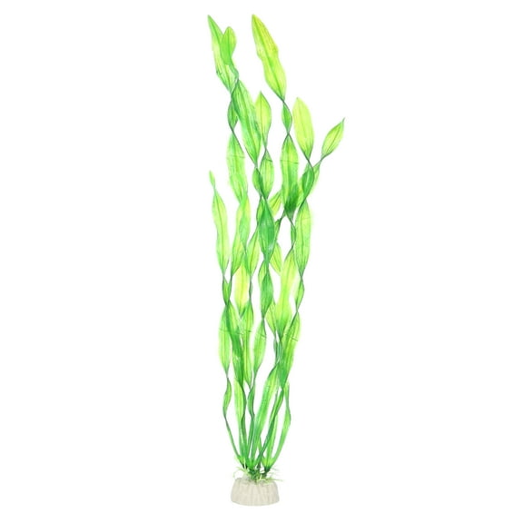 Unique Bargains 1 Pcs Fish Tank Aquarium Decorations Artificial Plants Plastic Artificial Water Plants Green 30cm