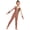 Dusty Pink, variant on Kid Girls Gymnastics Jersey Dance Unitards Mesh Patchwork Rhinestone Stirrup Jumpsuit for Artistic Skating Dusty Pink 6
