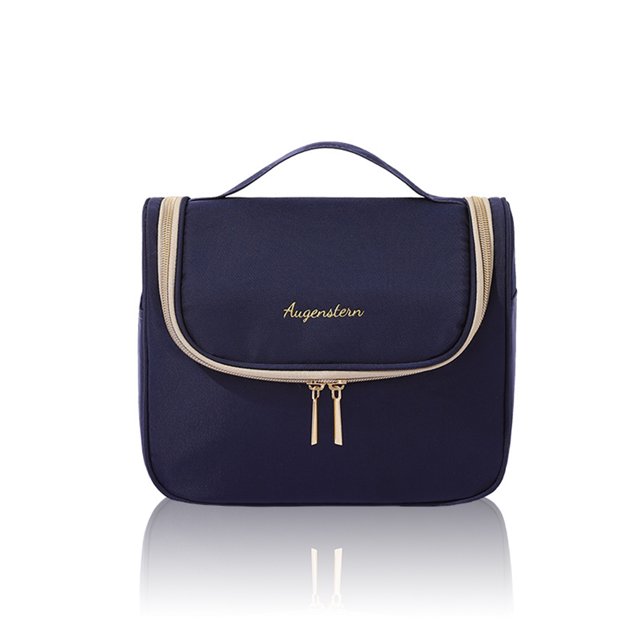 Wosthever Bolsa de maquillaje para mujer, estuche cosmético, cepillo de dientes, organizador de almacenamiento de de Almacenamiento y organización del hogar Azul oscuro
