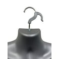 thumbnail image 4 of DisplayTown Gray Male Mannequin Torso with Stand Dress Form Tshirt Display Countertop Hollow Back Body with Metal Pole & Hanging Hook S-M Clothing Sizes (Set of 1), 4 of 4