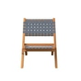 thumbnail image 5 of Balkene home Sava Folding Chair Low Slung Seating Solid Acacia Wood Woven Seat & Back - Gray Webbing, 5 of 10