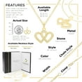 thumbnail image 2 of BEBERLINI Women Heart CZ Pendant Necklace Set 14K Gold Filled Cuban Chain Jewelry 18", 2 of 7