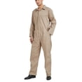 thumbnail image 2 of TOPTIE Men's Long Sleeve Coverall, Snap and Zip-Front Coverall-Khaki-XL, 2 of 6