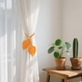 thumbnail image 2 of LEEYNEER Lot de 2 Supports de Rideaux Réglables Faits à la Main pour Fenêtres Rideaux Décor Mural Feuille Orange Élégant pour Usage Intérieur Extérieur, 2 of 7
