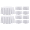 thumbnail image 1 of Mantel redondo Aocoz, 335 cm, poliéster blanco, paquete de 10, 1 of 6