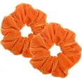 thumbnail image 1 of HSHDLDF 2 Pcs Orange Color Large Size Scrunchies for Hair Women Hair Elastic Bands, 1 of 3