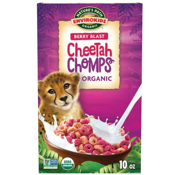 EnviroKidz Organic Breakfast Cereal, Cheetah Chomps, 10oz Box