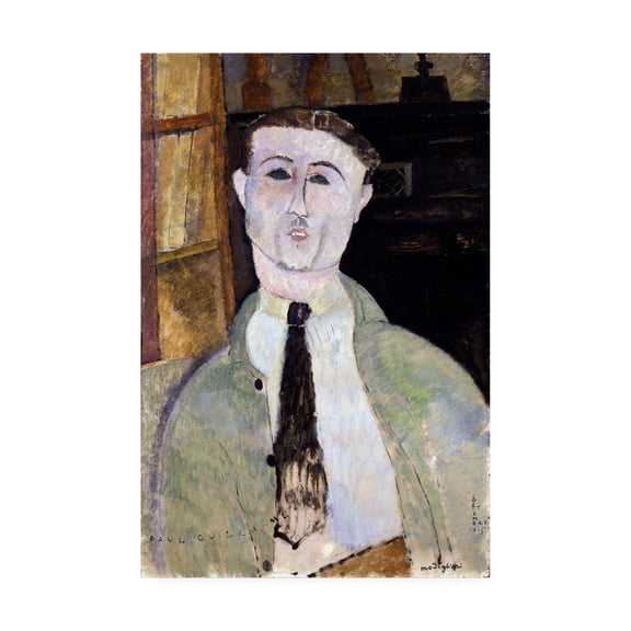 Modigliani 'Paul Guillaume' Canvas Art